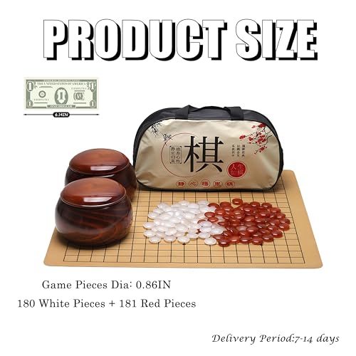 Top Natural Crystal Jade Go Board Game Set, Solid Wood Chessboards, Go Game - Weiqi, Wei Qi, Chinese Decor & Gifts, Chinese New Year Decor (Wooden jar) - Image 5