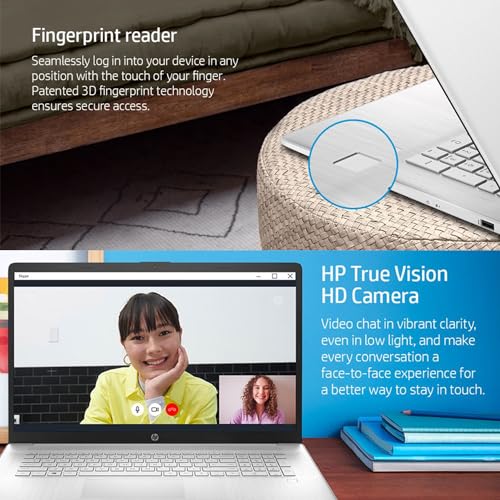 HP 2024 New 17 inch Laptop, AMD Ryzen 5 5500U 6-Cores Processor(Beat i7-1250U), 17" FHD (1080p) IPS Display, 64GB RAM, 2TB SSD, Fingerprint Reader, Windows 11 Pro, w/WOWPC Recovery USB - Image 7
