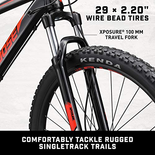 Mongoose Tyax Sport Adult Mountain Bike, 29-Inch Wheels, Tectonic T2 Aluminum Frame, Rigid Hardtail, Hydraulic Disc Brakes, Mens Medium Frame, Black - Image 4