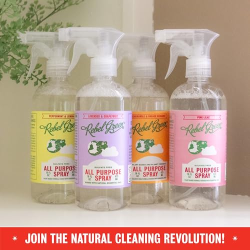 Rebel Green Natural All-Purpose Cleaning Spray - Plant-Derived Multi-Surface Cleaner with Essential Oils for Kitchen, Bath, Countertops and More - Frankincense - 16 oz - 2 Pack - Image 6