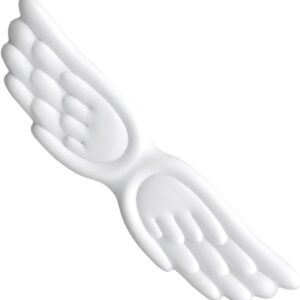 Angel Wings Keyboard Wrist Rest Pad Ergonomic Support Cushion for Computer Laptop Typing Pain Relief Comfortable Home Office Gaming Accessories (White)