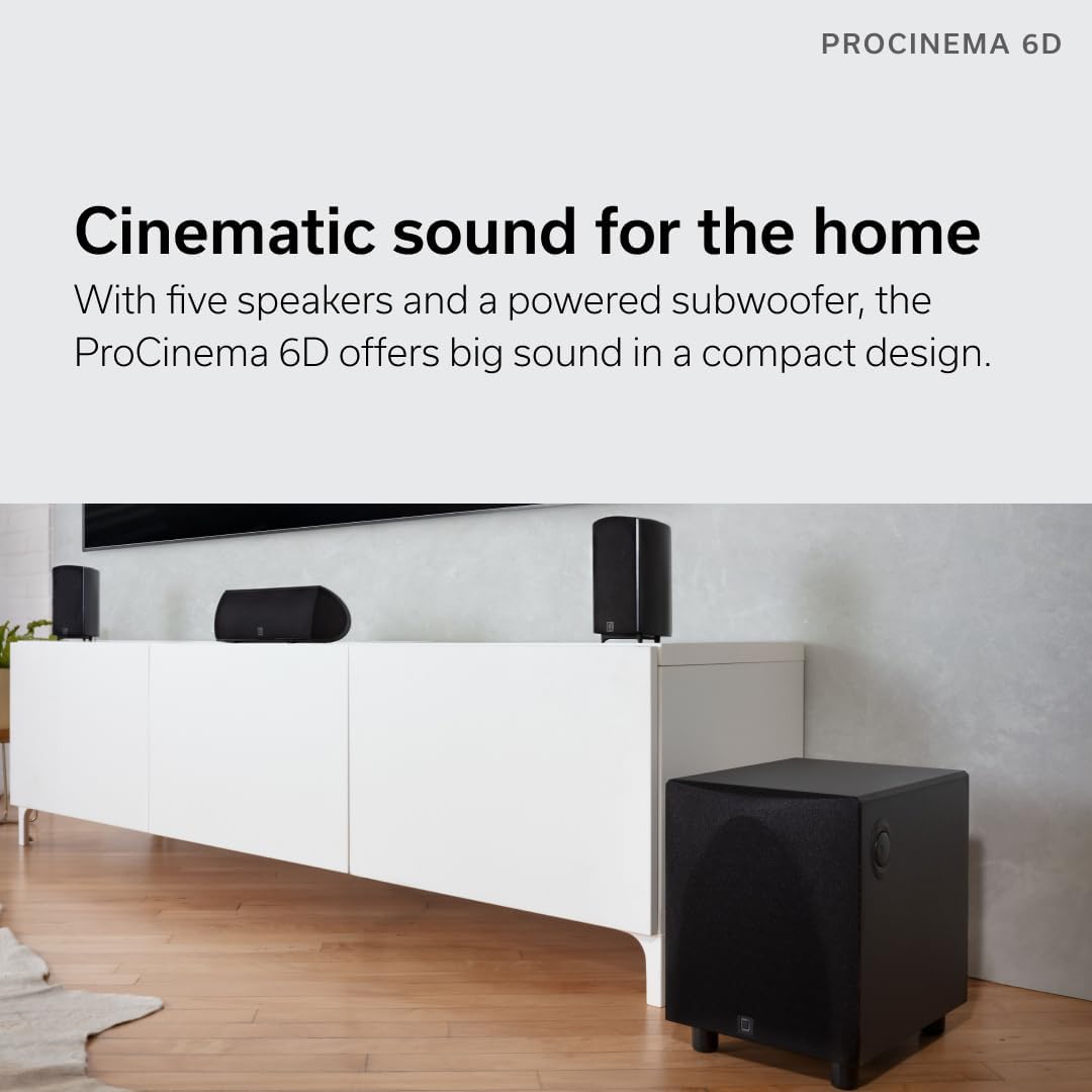 Definitive Technology ProCinema 6D 5.1 Channel Home Theater System with Denon AVR-S570BT AV Receiver Bundle (Renewed) - Image 2