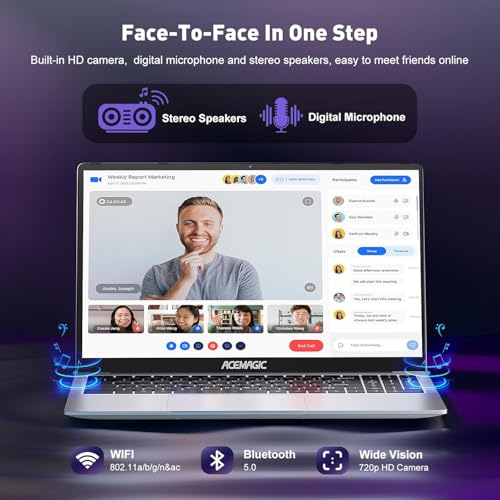 ACEMAGIC 2025 Laptop,15.6-Inch FHD Display Laptop with Quad Core-12th Alder Lake N95(Up to 3.4GHz), 16GB RAM 512GB ROM Traditional Laptop Computer,Silver - Image 6