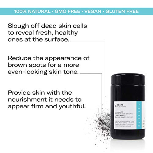 Odacité Acne Cream for Face - 4-in-1 Powder Masque Synergie 4 - Detoxifying Facial Mask with Clay & Charcoal, Clay Mask Detox for Pores and Blackheads, 1.41 oz - Image 3