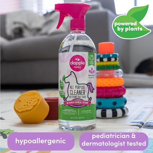 Dapple Baby All Purpose Cleaning Spray, Hypoallergenic for Toys, High Chairs, Swings, Counters, Powered by Plants, 1 Pump Included, Lavender, 30 Fl Oz (Pack of 2) - Image 4