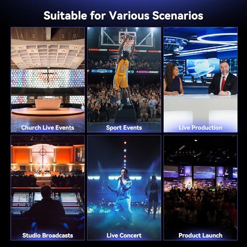 Tenveo PTZ Camera and Controller Bundle/Kits - 20X NDI AI Auto-Tracking PTZ Camera(3pcs) with HDMI/USB3.0/LAN(PoE) and NDI PTZ Controller Joystick Controller for Church Worship Service Live Streaming - Image 9