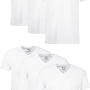 Hanes Mens Undershirt Pack, V-Neck Cotton T-Shirt, Moisture-Wicking Tees for Men, 12-Pack