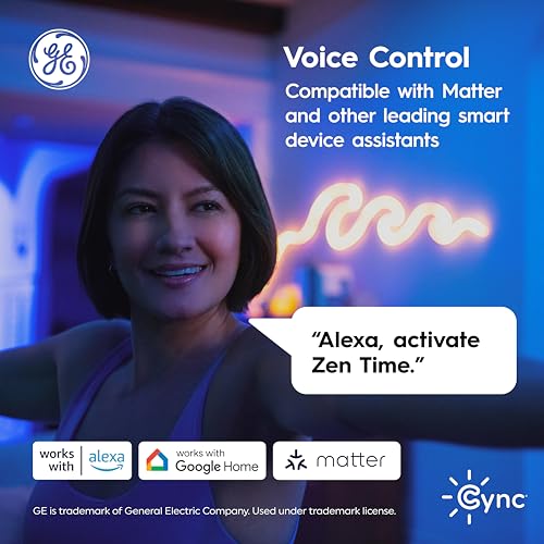 GE Cync Smart LED Light Bulbs, Color Changing Decorative Light Bulbs, Indoor WiFi Lights, Matter Compatible, Compatible with Alexa and Google Home, Candelabra Base (3 Pack) - Image 3