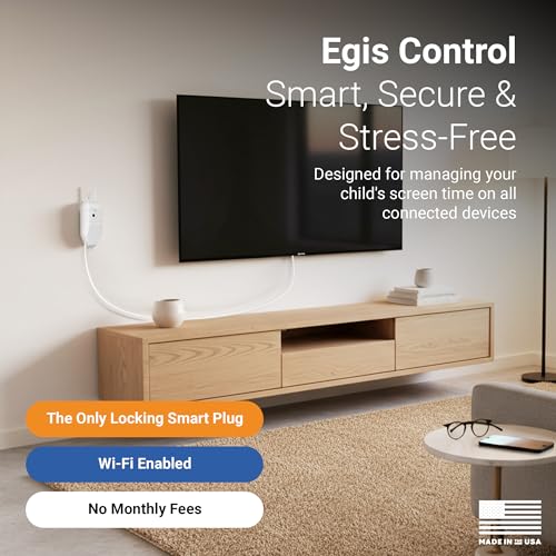 Egis Control Locking Smart Plug for Kids' Screen Time – Supports Consistent Screen Time Boundaries for TVs, Gaming Consoles & Computers – No Monthly Fees - Image 2