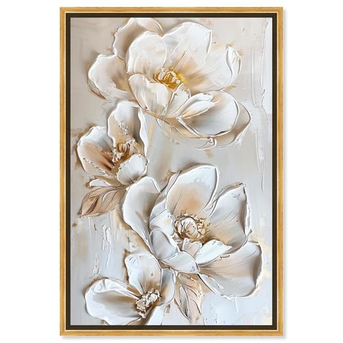 Art Remedy Lush Floral II Canvas New Floral Wall Art, Gold Frame, 36" x 54"