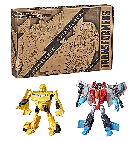 Transformers Toys Heroes and Villains Bumblebee and Starscream 2-Pack Action Figures - for Kids Ages 6 and Up, 7-inch (Amazon Exclusive) - Image 3