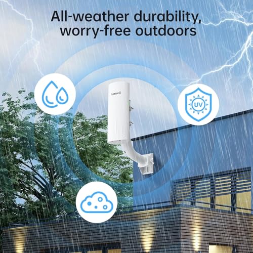 Wireless Bridge, UeeVii CPE820 5.8G Point to Point for Starlink WiFi Extender Signal Booster with 16dBi Antenna, Long Range Up to 3KM, Plug and Play,24~48V PoE, IP65 Waterproof for Barn Shop,2-Pack - Image 8