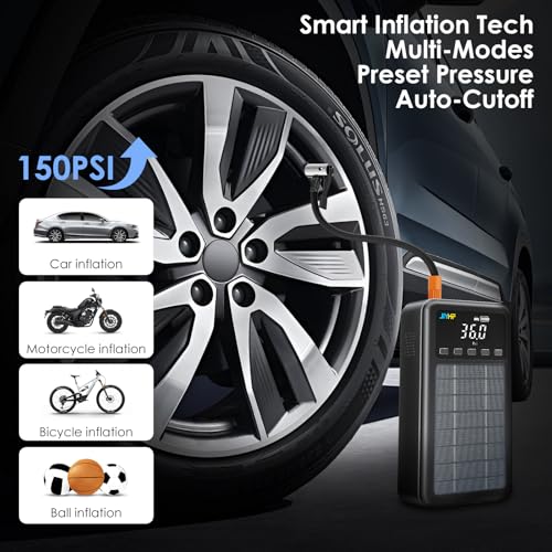 JIYHF Portable Power Station 74Wh, Solar Generator & Backup Power with 45W USB-C PD, 3000A Jump Starter with Air Compressor, Ideal as a Portable Power for Emergency, car Battery Jumper, RV, inflate - Image 3