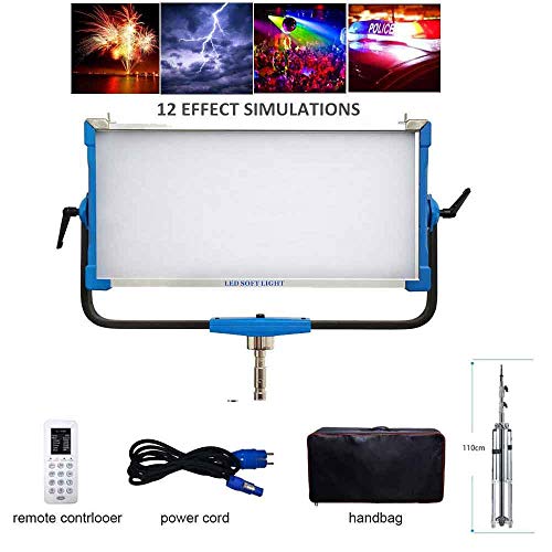 Yidoblo High Brightness 30000lm 5500k RGB led Stage Light Film Studio Video Led Soft Panel Lighting 3200k/4400k/5500k/6500k (AI-3000C 300w RGB Bule & Tripod) - Image 2
