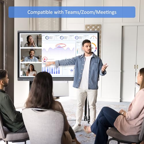 Shiarffe X5 Smart Board 65 Inch 4K Interactive Whiteboard Google EDLA-Certified All-in-One Touchscreen Digital Display Built-in 48MP Camera Mics and Speaker for Classrom Hybrid Work - Image 6