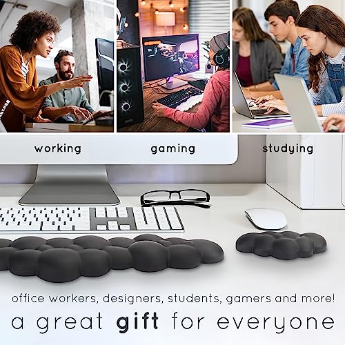 Create-ables Qloud Cloud Wrist Rest Keyboard Wrist Rest for Computer Keyboard Pad, Cloud Keyboard Wrist Rest, Wrist Pad for Keyboard, Memory Foam, Non Slip Base, Comes with Mouse Pad - White - Image 9