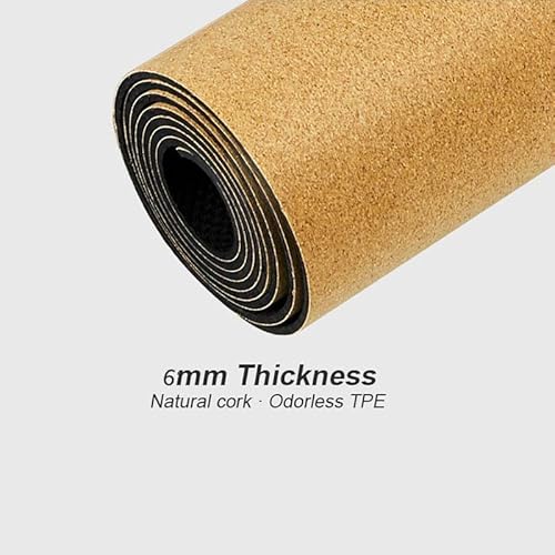 183X61cm Natural Cork TPE Yoga Mat Fitness Gym Sports Mats Pilates Exercise Pads Non-Slip Yoga Mats 6mm Absorb Sweat Odorless - Image 7