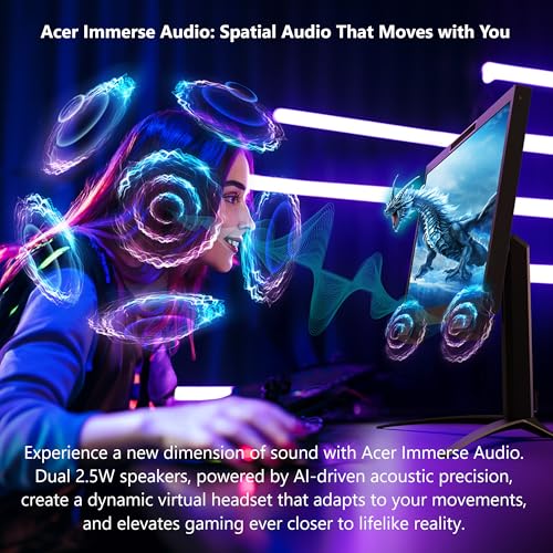 acer Predator SpatialLabs View 27 PSV27-2 27" Ultra HD Stereoscopic 3D Gaming Display | Eye Tracking | Real-Time Rendering | AI Technologies I AMD FreeSync Premium (G-SYNC Compatible) | 160Hz - Image 6