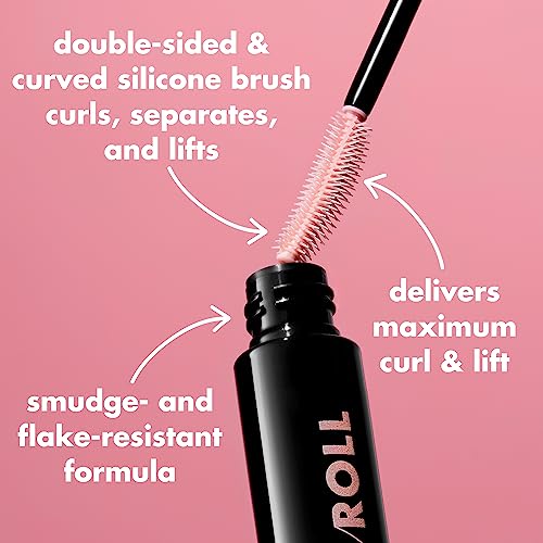 e.l.f. Lash \'N Roll Mascara, Curling Mascara For Visibly Lifted Lashes, Lifts & Separates Lashes. Long-Lasting Formula, Vegan & Cruelty-Free, Black - Image 3