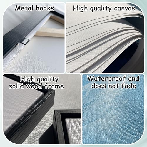 Large Abstract Black And Grey Canvas Wall Art Living Room Wall Decor Paintings Decorations Modern Wall Pictures for Bedrooms Framed Artwork for Walls - Image 5