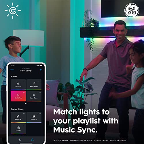GE Cync Dynamic Effects A19 LED Smart Light Bulbs, Bluetooth and WiFi Color Changing Lights with Music Sync, Compatible with Alexa and Google Home (2 Pack) - Image 4