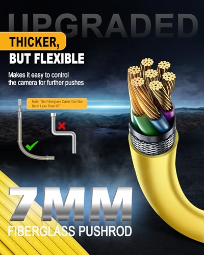 Anysun Self Leveling Sewer Camera with Locator, Distance Counter, 7MM Thicker Cable, 300Ft/91.5M Pipe Inspection Cameras with 9'' 1080P IPS Screen, IP68 Sewer Drain Cam with DVR Recorder & 32GB Card - Image 3