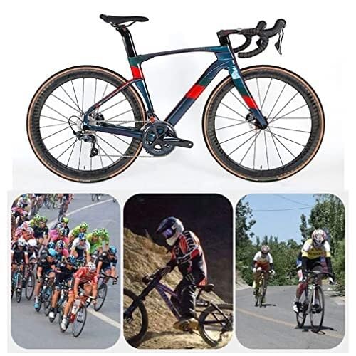 KLYso 700c Road Bike Frameset Disc Brake Carbon Racing Frame 100/142mm Thru Axle ,with Fork Handlebar Seat Tube(Red,51CM) - Image 6