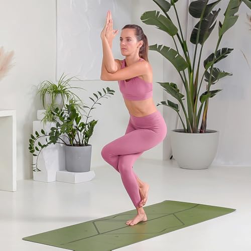 LIFORME Original Mat & Travel Mat & Yoga Pad Bundle Pack – Patented Alignment System, Eco-Friendly, Non-Slip Warrior-Grip, Made with Natural Rubber, Thick, Sweat Resistant, Comfortable - OLI/OLI/OLI - Image 7