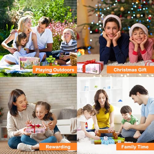 150 PCS Castle Magnet Building Cubes, Tiles Construction Toys Incorporating Magnet for Kids, STEM Sensory Toys for Girls Boys 3 4 5 6+ Years Old, Birthday - Image 6