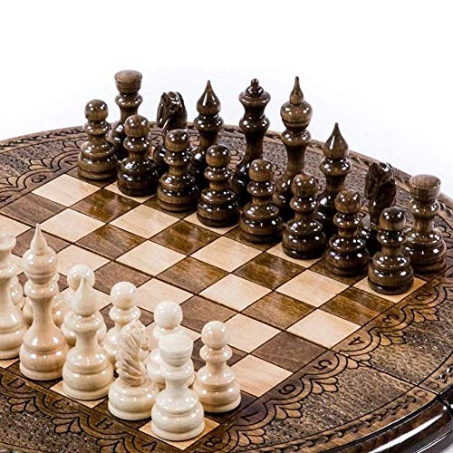 FGDIUCVN Handmade Chess Set Standard Carved International Chess Folding Travel Chess Family Chess Game Gift for Chess Lovers - Image 4