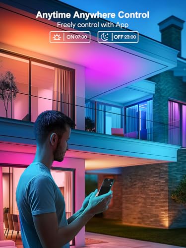 ANGELHALO Smart Light Bulbs, Color Changing A19 LED Light Bulb, Work with Alexa and Google Assistant, Wi-Fi & Bluetooth Light Bulbs, 16 Million Colors RGBCW, Music Sync, 800 Lumens, 2.4Ghz only,2 Pack - Image 9