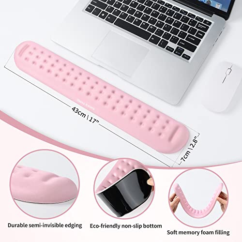 UnivoColors Pink Superfine Memory Foam Keyboard Wrist Rest Soft Gel Ergonomic Wrist Support Pad for Computer, Laptop, Office, Gaming, Typing - Image 5