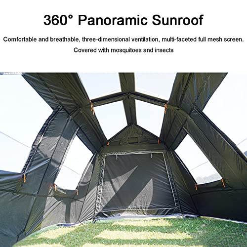 Tents Layer Double Camping Tent 12 Person, Family Cabin Tents, 2 Rooms, Straight Wall, 3 Doors and 3 Window with Mesh, , Big Tent for Outdoor, Picnic, Friends Gathering ( Color : With Exterior Tent , - Image 4