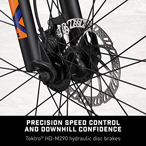 Mongoose Salvo Sport Mountain Bike for Adult, 18-Speed Trigger Shifter, 29-Inch Wheels, Full Suspension, 16-Inch Small Frame, Hydraulic Disc Brakes, Blue - Image 3