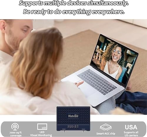 Cell Phone Booster for Home & Muti-Room, Up to 7000Sq. Ft,Cell Phone Signal Booster for Rural Area with 2 Indoor Panel Antennas,Boosts 5G 4G LTE for All U.S. Carriers, FCC Approved - Image 2
