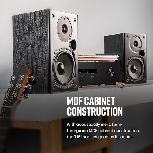 Polk Audio T15 Home Theater and Stereo Bookshelf Speakers – Deep Bass Response, Dolby and DTS Surround, Wall-Mountable, Pair, Black - Image 3