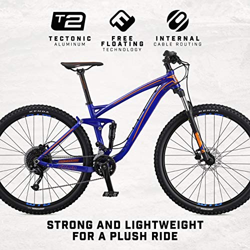 Mongoose Salvo Sport Mountain Bike for Adult, 18-Speed Trigger Shifter, 29-Inch Wheels, Full Suspension, 16-Inch Small Frame, Hydraulic Disc Brakes, Blue - Image 2