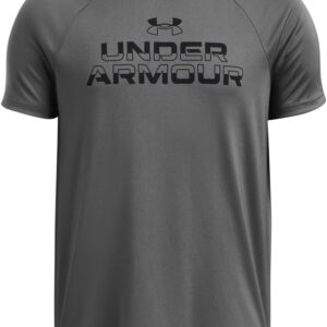 Under Armour Boys Tech Split Wordmark Short Sleeve T Shirt