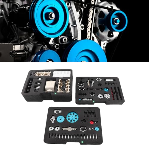 plplaaoo 4 Cylinder Engine Kit All Metal DIY Assembled Model Electric Four Cylinder Engine Mechanical Car Toys for Kids Adults Collectors Aluminum Alloy Stainless Steel 158.5x182x117mm - Image 4