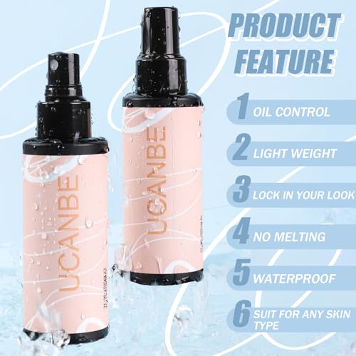 UCANBE Ultra Matte Makeup Setting Spray for Oily Skin, Long Lasting Finishing Spray for Face Make Up, Weightless Mattifying Setting Mist, 3.38 Fl.oz - Image 2