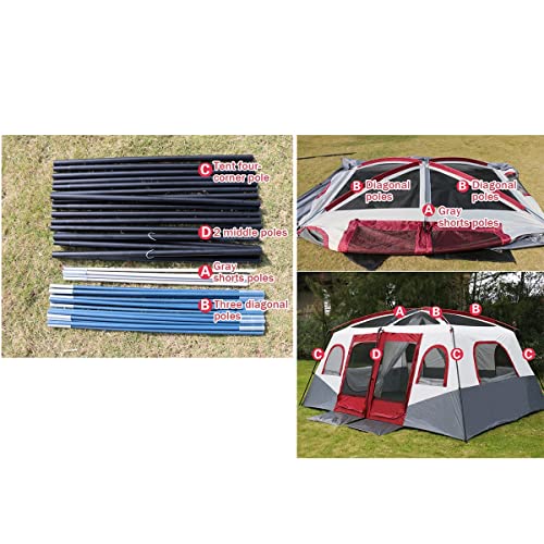 Large Tent Camping Tent 8-12 Person Family Tent 2 Bedroom,Festival Party Essential Big Tent Shelters Waterproof Tent, 4800mm-430x305x203cm - Image 4