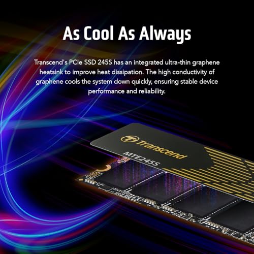 Transcend MTE245 4TB Gaming SSD with Heatsink, Up to 5,300MB/s, for PS5, Desktops, Laptops, M.2 2280 PCIe 4.0 NVMe Gen4x4 Internal Solid State Hard Drive, 3D TLC NAND, High-Speed Internal SSD - Image 6