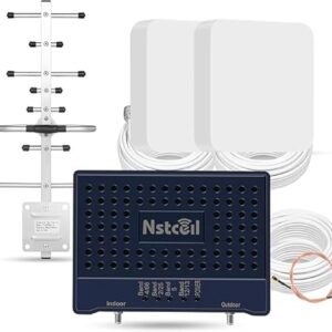 Cell Phone Booster for Home & Muti-Room, Up to 7000Sq. Ft,Cell Phone Signal Booster for Rural Area with 2 Indoor Panel Antennas,Boosts 5G 4G LTE for All U.S. Carriers, FCC Approved