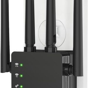 WiFi Extender Signal Booster for Home, WiFi Extender, Long Range up to 12880 Sq Ft and 105 Devices, Internet Extender WiFi Booster, WiFi Repeater with Ethernet Port, Signal Booster