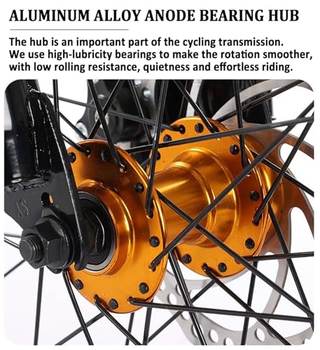 QUANBU 24 26 Inch Folding Mountain Bike 21-Speed Foldable Mountain Bicycle with Dual Disc Brakes 6 Spoke Wheels Mountain Bikes,Dual Suspension Design for Adult Men Women - Image 4