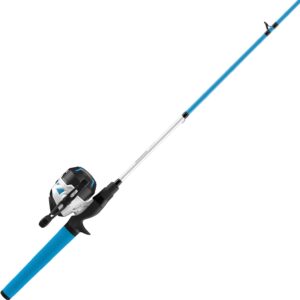 Zebco Roam Spincast Reel and Fishing Rod Combo, 6-Foot 2-Piece Fiberglass Fishing Pole with ComfortGrip Handle, Quickset Anti-Reverse Fishing Reel, Pre-Spooled with 10-Pound Zebco Line
