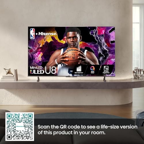 Hisense 100-Inch Class U8 Series Mini-LED ULED 4K UHD Google Smart TV (100U8K) - QLED, 480 Motion Rate, 144Hz Game Mode Pro, Dolby Vision IQ, HDMI 2.1, Alexa Compatibility, 2.1.2 Multi-Channel Audio - Image 12