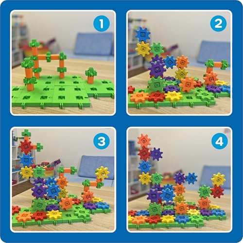 Learning Resources Gears! Gears! Gears! 100-Piece Deluxe Building Set -STEM Activities, Fine Motor Skills, Toddler Explorer Kit, Science and Construction, Boys and Girls Gifts - Image 6