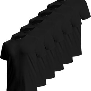 BAMBOO COOL Men’s Undershirts Moisture-Wicking Crewneck T Shirts, Breathable Stretch Soft Tees for Men, 3 or 6 Pack