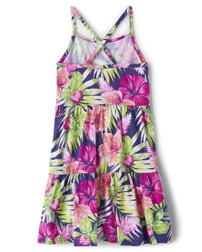 The Children\'s Place Girls Short Sleeve Fashion Skater Casual Dress, Solar Storm, 10-12 US - Image 3